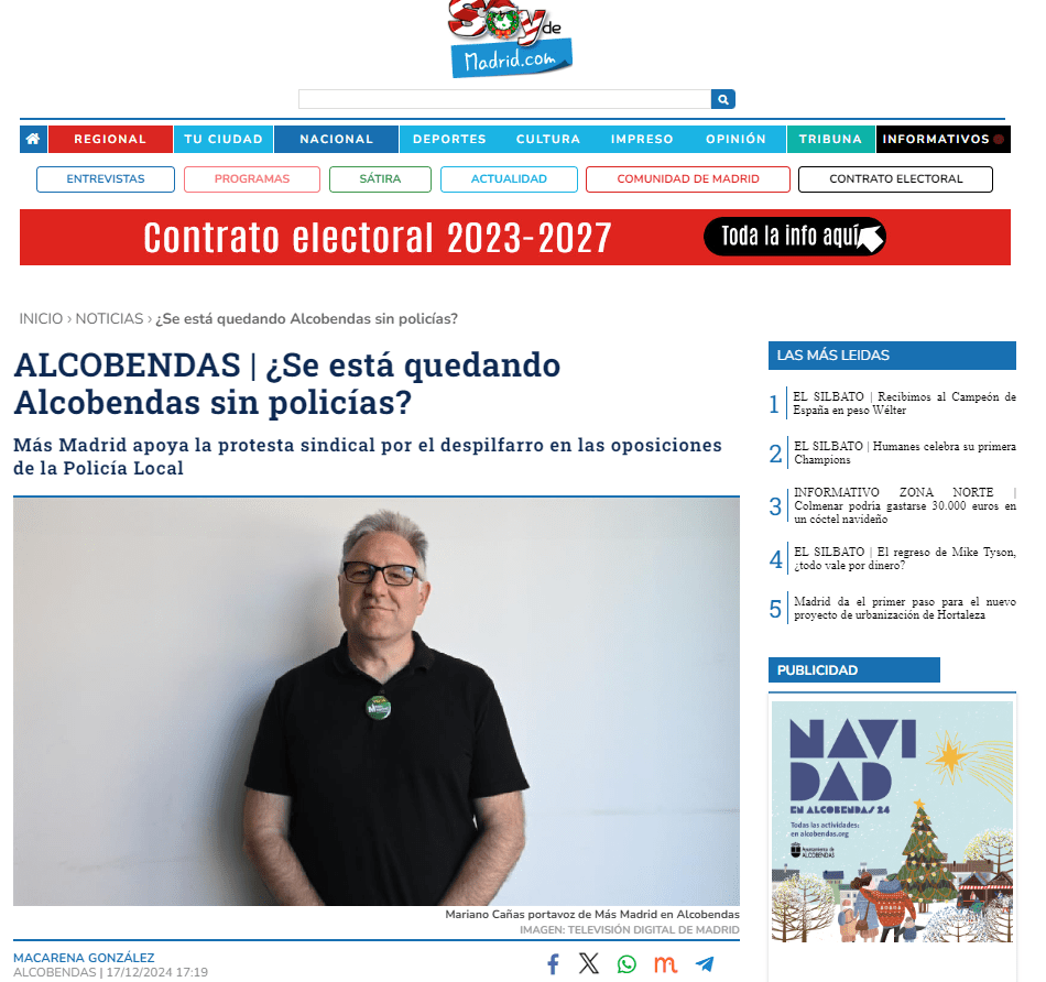 ALCOBENDAS | ¿Se está quedando Alcobendas sin&nbsp;policías?